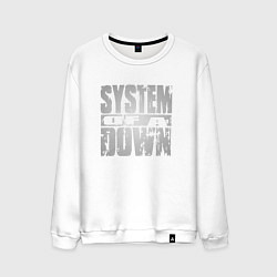 Свитшот хлопковый мужской System of a Down, цвет: белый