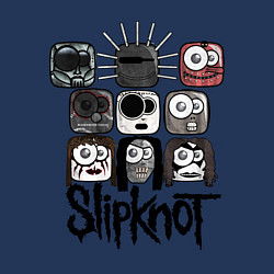 Свитшот хлопковый мужской Slipknot Masks, цвет: тёмно-синий — фото 2