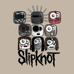 Свитшот хлопковый мужской Slipknot Masks, цвет: миндальный — фото 2