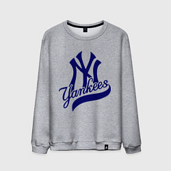 Свитшот хлопковый мужской NY - Yankees, цвет: меланж