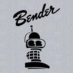 Свитшот хлопковый мужской Bender monochrome, цвет: меланж — фото 2