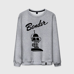 Свитшот хлопковый мужской Bender monochrome, цвет: меланж