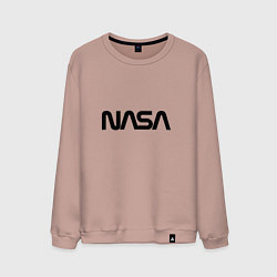 Свитшот хлопковый мужской NASA, цвет: пыльно-розовый