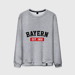 Свитшот хлопковый мужской FC Bayern Est. 1900, цвет: меланж