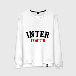 Свитшот хлопковый мужской FC Inter Est. 1908, цвет: белый