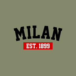Свитшот хлопковый мужской FC Milan Est. 1899, цвет: авокадо — фото 2