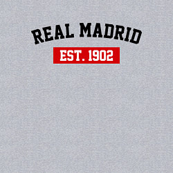 Свитшот хлопковый мужской FC Real Madrid Est. 1902, цвет: меланж — фото 2