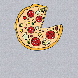 Свитшот хлопковый мужской Пицца парная, цвет: меланж — фото 2