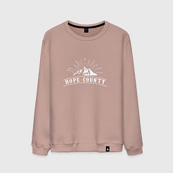 Свитшот хлопковый мужской Hope Count: Mountain, цвет: пыльно-розовый