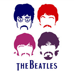 Свитшот хлопковый мужской The Beatles faces, цвет: белый — фото 2