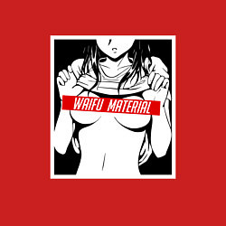 Свитшот хлопковый мужской Waifu Material, цвет: красный — фото 2