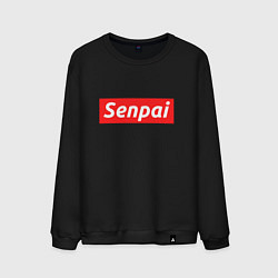 Свитшот хлопковый мужской Senpai Supreme, цвет: черный