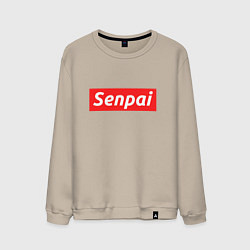 Свитшот хлопковый мужской Senpai Supreme, цвет: миндальный