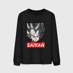 Свитшот хлопковый мужской SAIYAN OBEY, цвет: черный