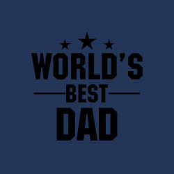 Свитшот хлопковый мужской Worlds best DADDY, цвет: тёмно-синий — фото 2