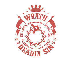 Свитшот хлопковый мужской Wrath: Deadly Sin, цвет: белый — фото 2