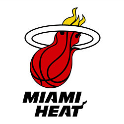 Свитшот хлопковый мужской Miami Heat-logo, цвет: белый — фото 2