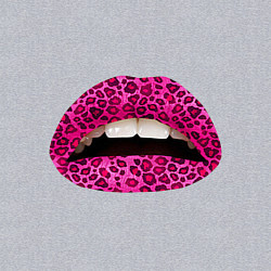 Свитшот хлопковый мужской Pink leopard lips, цвет: меланж — фото 2