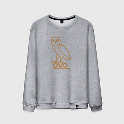 Свитшот хлопковый мужской OVO Owl, цвет: меланж