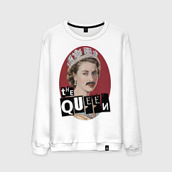 Свитшот хлопковый мужской The Queen, цвет: белый