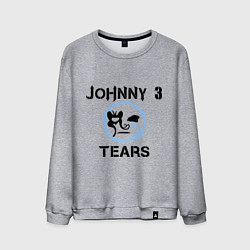 Свитшот хлопковый мужской HU: Johnny 3 Tears, цвет: меланж