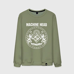 Свитшот хлопковый мужской Machine Head MCMXCII, цвет: авокадо