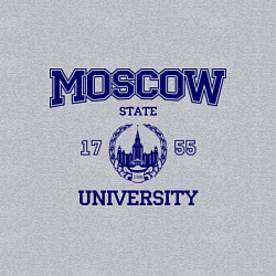 Свитшот хлопковый мужской MGU Moscow University, цвет: меланж — фото 2