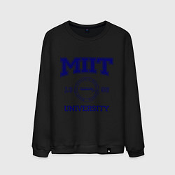 Свитшот хлопковый мужской MIIT University, цвет: черный