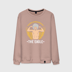 Свитшот хлопковый мужской Khabib: The Eagle, цвет: пыльно-розовый