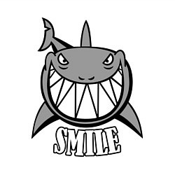 Свитшот хлопковый мужской Shark Smile, цвет: белый — фото 2