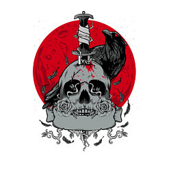 Свитшот хлопковый мужской Ворон, цвет: белый — фото 2