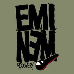 Свитшот хлопковый мужской Eminem recovery, цвет: авокадо — фото 2