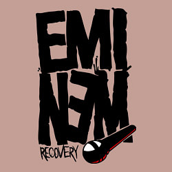 Свитшот хлопковый мужской Eminem recovery, цвет: пыльно-розовый — фото 2