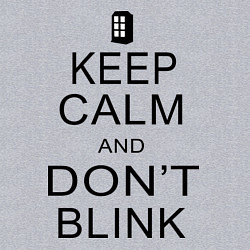 Свитшот хлопковый мужской Keep Calm & Don't Blink, цвет: меланж — фото 2
