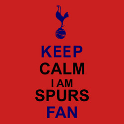 Свитшот хлопковый мужской Keep Calm & Spurs fan, цвет: красный — фото 2