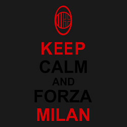 Свитшот хлопковый мужской Keep Calm & Forza Milan, цвет: черный — фото 2