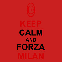 Свитшот хлопковый мужской Keep Calm & Forza Milan, цвет: красный — фото 2