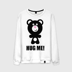 Свитшот хлопковый мужской Hug me, цвет: белый