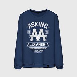 Свитшот хлопковый мужской Asking Alexandria: England цвета тёмно-синий — фото 1