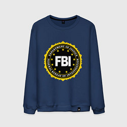 Свитшот хлопковый мужской FBI Departament, цвет: тёмно-синий