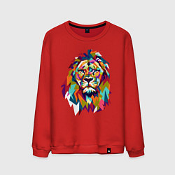 Свитшот хлопковый мужской Lion Art, цвет: красный