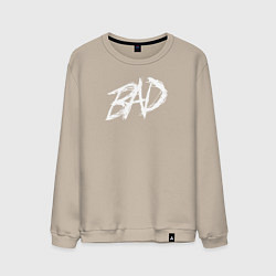 Свитшот хлопковый мужской XXXTentacion: BAD, цвет: миндальный