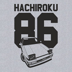 Свитшот хлопковый мужской Toyota AE86 Hachiroku, цвет: меланж — фото 2