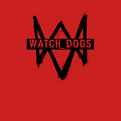 Свитшот хлопковый мужской Watch Dogs: Black Logo, цвет: красный — фото 2