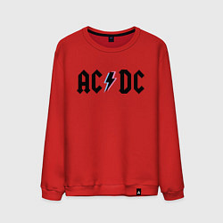 Свитшот хлопковый мужской AC/DC цвета красный — фото 1