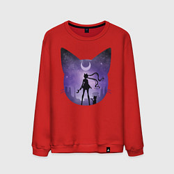 Свитшот хлопковый мужской Pretty Soldier Sailor Moon, цвет: красный