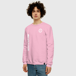 Свитшот хлопковый мужской MERCEDES-BENZ AMG, цвет: светло-розовый — фото 2