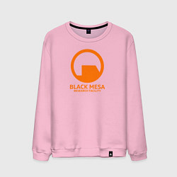 Свитшот хлопковый мужской Black Mesa: Research Facility, цвет: светло-розовый