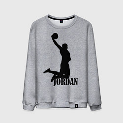 Свитшот хлопковый мужской Jordan Basketball, цвет: меланж