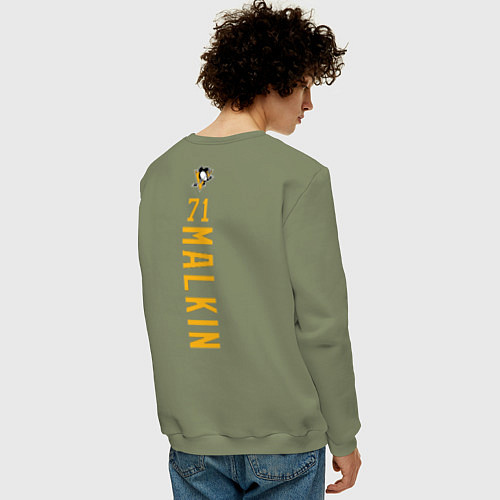 Мужской свитшот Pittsburgh Penguins: Evgeni Malkin / Авокадо – фото 4